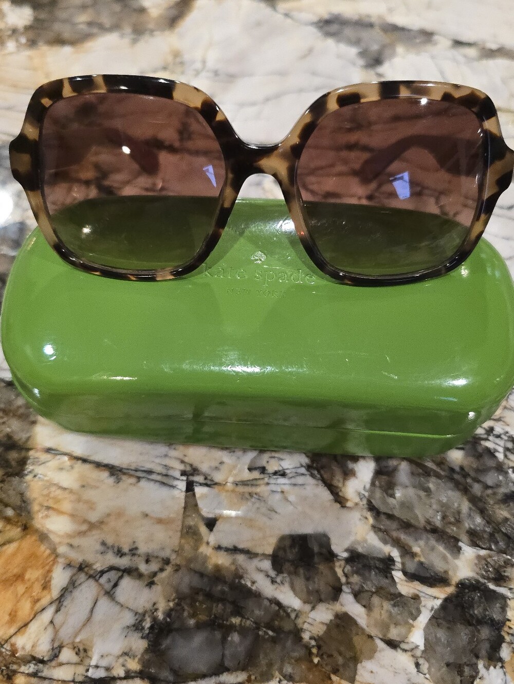 Kate Spade Tortoiseshell Frame Sunglasses with Brown Lenses
